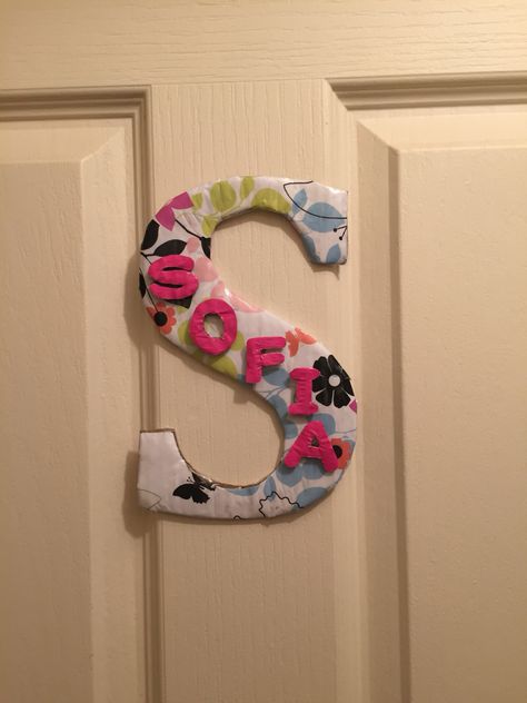 Name On Door Ideas, Decorated Letters, Door Letters, I Can't Sleep, 36 Weeks Pregnant, Love Stick, Bedroom Door Signs, Creative School Project Ideas, 36 Weeks