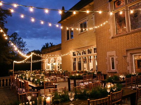 Wedding Venues Indianapolis, Garden Wedding Venue, Indianapolis Wedding, Ceremony Seating, Indiana Wedding, Places To Get Married, Cafe Lights, Wedding Prices, Mansion Wedding