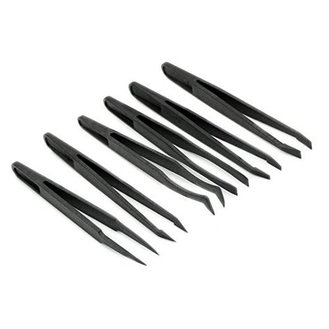 TOOGOOR 6PCS Precision Tweezer Set Plastic Anti Static Tool Kit Size 123568 each oneBlack >>> Be sure to check out this awesome product. (This is an affiliate link) #SkinCareTools Magic Shave, Precision Tools, Beauty Gadgets, Hair Removal Cream, Skincare Tools, Tools For Sale, Aesthetic Beauty, Skin Care Tools, Tweezers