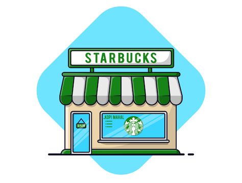 Starbucks Shop, Cut Out Animation, Structure Paint, Starbucks Store, Arte Doodle, Cute Bunny Cartoon, Architecture Design Sketch, Architecture Design Drawing, Doodle Art Drawing