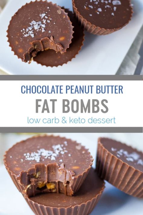 Keto Peanut Butter Chocolate, Fat Bomb Recipes, High Fat Low Carb Recipes, Fat Bomb, Fat Bomb Recipe, Keto Fat, Low Carb Breakfast Recipes, Low Carb Chocolate, Fat Foods