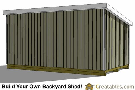 12x20 Lean To Shed Plans | Build a Large Lean To Shed 12x24 Shed, Shed Plans 12x16, Lean To Shed Plans, Lean To Shed, Shed Building Plans, Storage Shed Plans, Roll Up Doors, Backyard Sheds, Backyard Shed