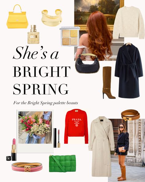 Do Bright Springs only have to wear bright colours? Certainly not, they have an array of neutrals to opt for when they wish to wear something understated and chic. What is your favourite quality about the Bright Spring Palette or being a Bright Spring?⁠ .⁠ #coloranalysis # Bright Spring Winter Outfits, Bright Spring Palette Outfits, Bright Spring Neutrals, Bright Spring Color Analysis, Bright Spring Aesthetic, Bright Spring Celebrities, Bright Spring Hair Color, Clear Spring Outfits, Bright Spring Palette