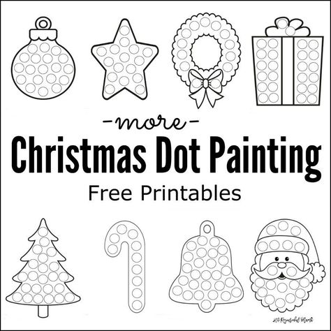 Christmas Dot Painting, Free Printable Christmas Worksheets, Christmas Worksheets Kindergarten, Camp Christmas, Kids Advent, Free Printables For Kids, Center Organization, Preschool Winter, Education Tools