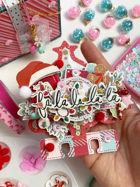 Christmas Clusters, Paper Palace, Memorydex Cards, Christmas Embellishments, Handmade Embellishments, Christmas Paper Craft, Frank Garcia, Mail Ideas, Card Inspo