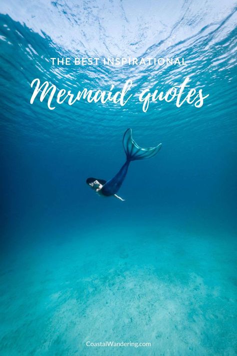 Siren Quotes Mermaids, Underwater Captions Instagram, Water Baby Captions, Mermaid Sayings Quotes, Mermaid Quotes Aesthetic, Mermaid Captions For Instagram, Mermaid Instagram Captions, Quotes About Mermaids, Mermaid Quotes Inspirational