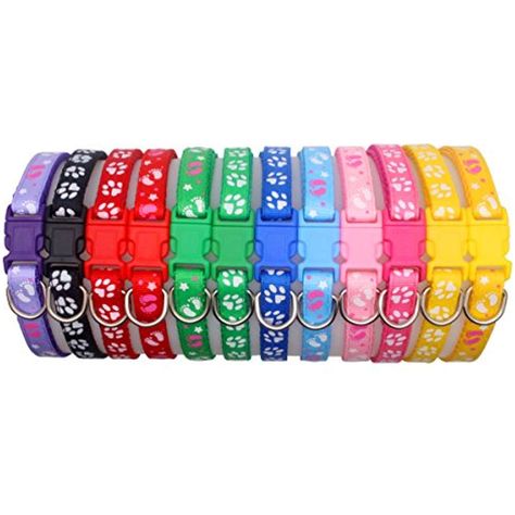 YOY 12 pcs/set Soft Nylon Puppy Whelping ID Collars - Adjustable Reusable Washable Baby Dog ID Bands Pet Identification for Breeders, Neck 8" - 14" *** Continue to the product at the image link. (This is an affiliate link) #smallanimals Puppy Whelping, Dog Id, Small Animals, Baby Dogs, Small Pets, Pet Supplies, Puppies, Pet, Band