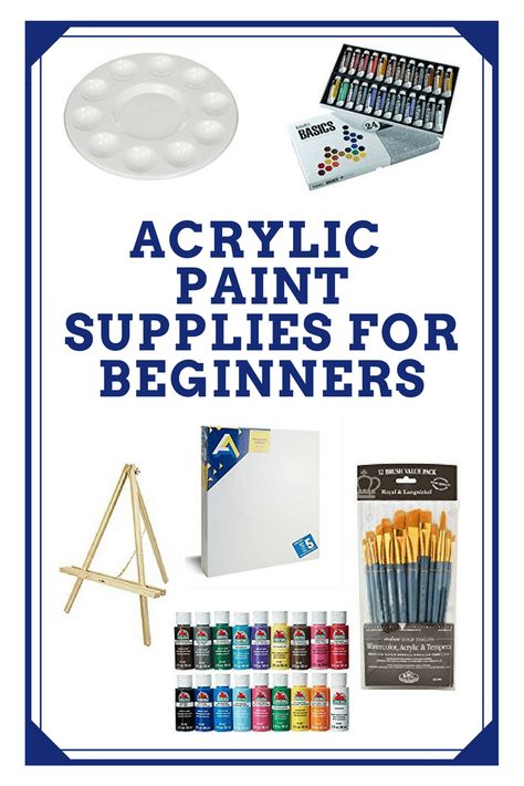 Painting Supply Picks - Step By Step Painting. Acrylic paint supplies for beginners. For the absolute beginner, learn about basic supplies to start out with. Canvas Painting Supplies List, Acrylic Painting Supplies For Beginners, Start Painting How To, Acrylic Painting Supplies, Nirvana Painting, Acrylic Painting Basics, Acrylic Paint Supplies, Doodle Therapy, Canvas Techniques