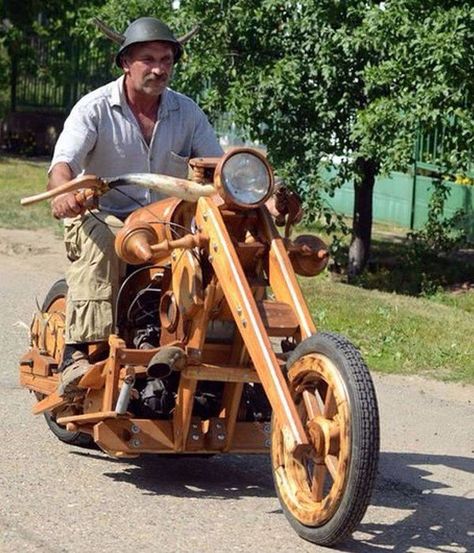 Woody Wood Motorcycle, Wooden Motorcycle, Wood Bike, Wooden Bike, Мотоциклы Cafe Racers, Rat Bike, Custom Choppers, Teds Woodworking, Riding Gear