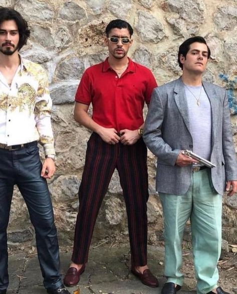 Latino Men Aesthetic, Carribean Fashion, Narcos Mexico, 70s Birthday, Formal Men Outfit, Fiesta Outfit, Bunny Pictures, Bunny Outfit, Mens Fashion Streetwear