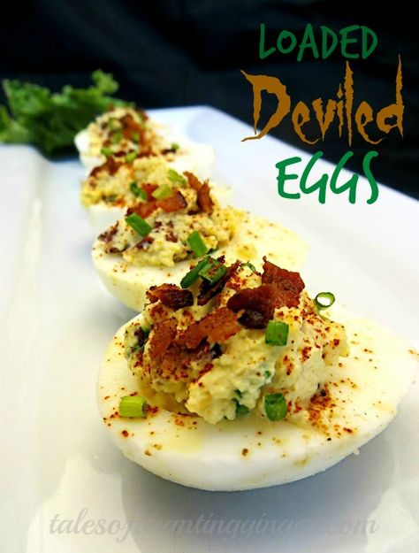 Delicious Loaded Deviled Eggs | Tales of a Ranting Ginger Loaded Deviled Eggs, Thanksgiving Deviled Eggs, Perfect Deviled Eggs, Southern Deviled Eggs, Deviled Eggs Recipe Easy, Devilled Eggs Recipe Best, Deviled Eggs Recipe Classic, Eggs Recipes, Best Deviled Eggs