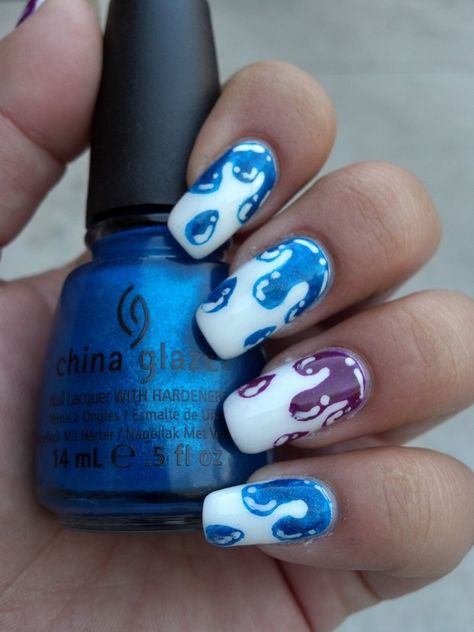 Paint Drips Paint Drip Nails, Nails Girly, Neat Nails, Painting Nails, Fingernail Art, Drip Nails, Nail Photos, Popular Nails, Drip Painting