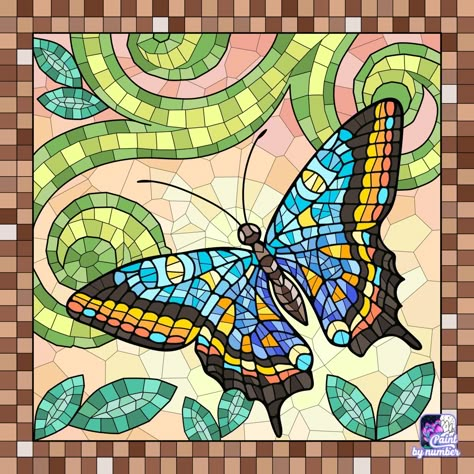 Butterfly Mosaic, Kindergarten Design, Portrait Cartoon, Mosaic Artwork, Bible Coloring, Embroidery Motifs, Tumblr Wallpaper, Mandala Coloring, Coloring Pictures