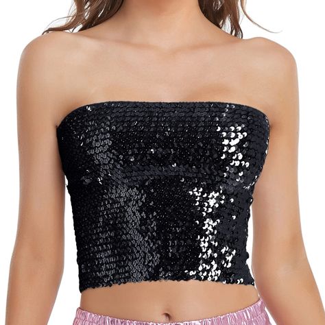 Mardi Gras Party Outfit, Mermaid Crop Top, Glitter Tank Top, Sequin Halter Top, Sequin Vest, Skirt Streetwear, Skirts Flowy, Retro Skirt, Printed Pleated Skirt