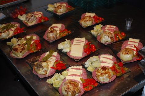 Individual Antipasto Plates - Galluccis Antipasto Plate, Catering Display, Antipasto Platter, Beer Tasting, Beer, Cheese, Wine, Google Search, Ethnic Recipes