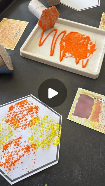 Selin ~ 🎨 🖍️ Reception Class Teacher 🖍️ 🎨 on Instagram: "DIY Honeycomb Stampers 🍯 🐝   #artsandcrafts #crafts #bees #honey #honeycombs #art #eyfs #eyfsideas #eyfsteacher #eyfsinspiration #eyfsteachersofinstagram #eyfsactivities #earlyyears #earlyyearsideas #education #kinder #kindergarten #prek #teacher #primaryteacher #primaryschool #receptionteacher #tufftray #play #playideas #tufftrayideas #eyfsreceptionteacher #school #learning" World Bee Day Eyfs, Bee Wax Uses, Diy Honeycomb, Reception Class, Insects Preschool, Bee Activities, Prek Teacher, Eyfs Activities, Preschool Music