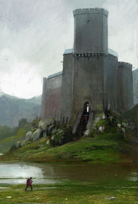 Typical holdfast Asoiaf Castles, Maciej Kuciara, Fantasy Terrain, Fantasy Background, Castle Art, Fantasy City, Fantasy Castle, Fantasy Setting, Fantasy Places