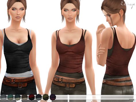 Double layer tank top. 10 different colors. Found in TSR Category 'Sims 4 Female Everyday' Ekinege Sims 4, Sims Grunge Clothes, Sims 4 Mods Clothes Grunge, Sims 4 00s Cc, New Sims 4 Cc Clothes, Sims 4 Cc Adventure Clothes, The Sims 4 Cc Clothing Free, Sims 4 Clothes Grunge, Sims 4 Dirty Cc