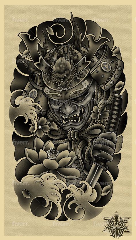 Japanese Fighter Tattoo, Samurai Tattoo Ideas For Men, Shoulder Japanese Tattoo For Men, Japanese Inner Forearm Tattoo, Full Japanese Sleeve Tattoo, Irezumi Samurai Tattoo, Japanese Tattoos Thigh, Samurai Back Tattoo Design, Japanese Shogun Tattoo