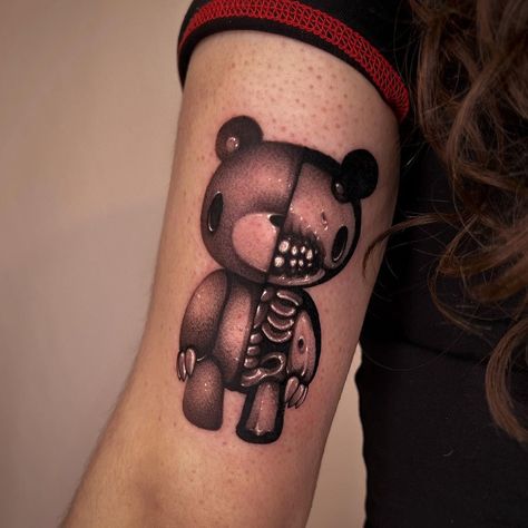 Gloomy Bear Tattoo, Teddy Bear Tattoo, Half Skull, Gloomy Bear, Dope Tattoos For Women, Bear Tattoo, Design Tattoo, Dope Tattoos, Bear Design