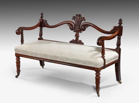 Antique  seat Sofa Wood Design, Antique Wooden Sofa, Neoclassical Furniture, Wooden Sofa Designs, Colonial Furniture, Furniture Design Chair, Wooden Sofa Set, Antique Sofa, Victorian Furniture