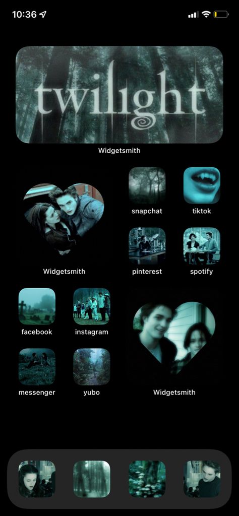 Twilight Ios 16, Twilight Themed Phone, Twilight Phone Theme, Twilight Homescreen, Insta Layout, Lockscreen Ios, Lock Screen Backgrounds, Theme Background, Homescreen Layout