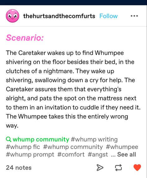 Emotional Whump, Whump Prompts Nightmare, Whump Prompts Caretaker, Whumpee And Caretaker Prompts, Whump Prompts Comfort, Tdp Oc, Whump Prompts Poison, Whump Tropes, Whump Prompts