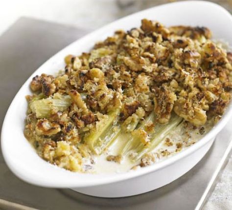 Creamy celery gratin Use Up Celery, Celery Recipes, Bbc Good Food, Creamy Potato, Bbc Good Food Recipes, Food Shows, Food Magazine, Yummy Sides, Vegetable Side Dishes