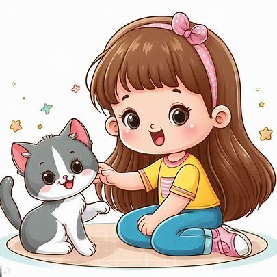 Cute Girl Drawing Cartoon, Funny Cartoon Images, Animal Caricature, Preschool Girl, Cartoon Crazy, Cartoon Clipart, Baby Painting, Cat Clipart