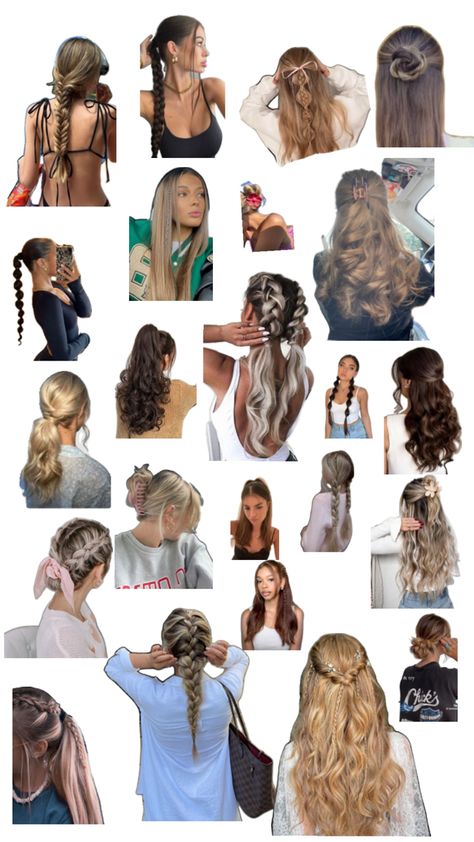 Hair Styles For 12 Year, Hire Style Girls Hair, Casual Hairstyles For Long Hair, Hire Style, Preppy Hairstyles, Hairstyle Examples, Cute Hairstyles For School, Daily Hairstyles, Hair Tutorials For Medium Hair