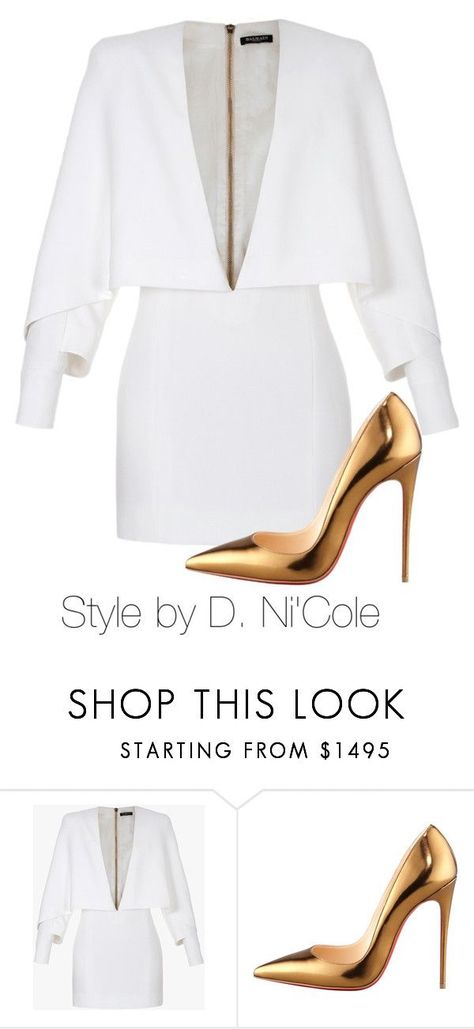 7949e456002b28988d38185bd30e77fddesc48200354ri Gold Heels, Looks Chic, White Outfits, Mode Inspiration, Mode Style, Night Outfits, Mode Outfits, Moda Casual, Look Fashion