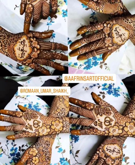 Urdu Name Mehndi Design, Engagement Mehndi Designs Back, Engagement Mehendi, Beautiful Mehndi Designs, Design Mehndi, Bridal Mehendi Designs Hands, Legs Mehndi Design, Rose Mehndi Designs, Mehndi Design Pictures