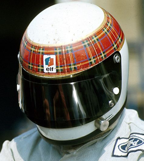 Stewart helmet Scifi Outfit, F1 Legends, Helmet Decals, Jackie Stewart, Vintage Helmet, Vintage Sports Cars, Racing Helmets, Racing Drivers, Classic Motors