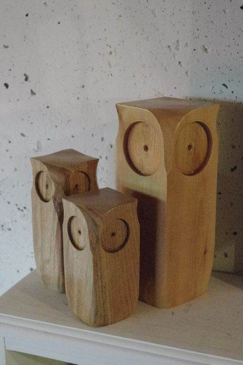 Wooden Owls Diy, Wooden Owl Crafts Wood, Wooden Decor Ideas, Wooden Owls, Woodworking Hacks, Amazing Tools, Fall Wood Crafts, Wood Art Diy, Scrap Wood Crafts