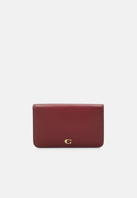 Coach SLIM CARD CASE - Denarnica - cherry Card Case Wallet, Coach Wallet, Card Case, Cherry, Wallet, Free Shipping, Quick Saves, Bordeaux