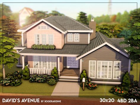 Simple Sims 4 Houses, Sims 4 Cottage House, Sims 4 Townhouse, Sims 4 Tiny House, Sims 4 Victorian House, Sims 4 Victorian, Sims 4 Hus, Sims 4 Beach House, Sims 4 Family House