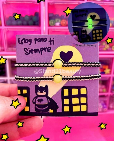 Pulseras para novios inspiradas en súper héroes #batman #pulseras #bracelet Batman, Bracelet