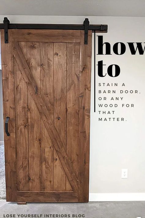 Stained Interior Doors, Home Depot Doors, Best Wood Stain, Barnwood Doors, 80s Kitchen, Barnyard Door, Bathroom Decor Wall Art, Bathroom Decor Wall, Stained Doors