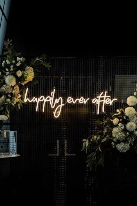 Brighten up your special moments with our enchanting "Happily Ever After" neon sign. Perfect for weddings, engagements, anniversaries, or home decor, this captivating sign creates a magical atmosphere. Crafted from premium LED neon, it’s energy-efficient and durable. Ideal for stunning photo backdrops or adding a romantic touch to any celebration. Order your custom "Happily Ever After" neon sign today and make your love story shine.✨💒🤍 Future Wedding Plans, Neon Wedding, Wedding Goals, Wedding Wishes, Here Comes The Bride, A Sign, Wedding Bells, Marry Me, Neon Sign