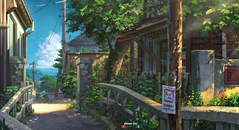 ArtStation - The Summer Japanese., Keen Art Artist Background, Background Artist, The Art Showcase, Macbook Wallpapers, Japanese Background, Background Anime, Japanese Town, Art Showcase, Ap Studio Art