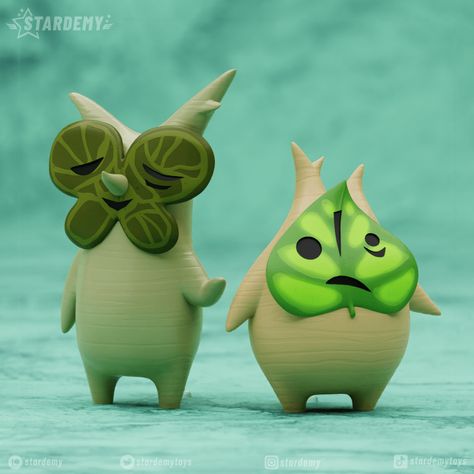 koroks miniature 2 types zelda Legend Of Zelda Ceramics, Zelda 3d Print, Zelda Sculpture, Koroks Zelda, Diy Zelda Crafts, Korok Zelda, Plant Monster, Figure Statue, Zelda Art