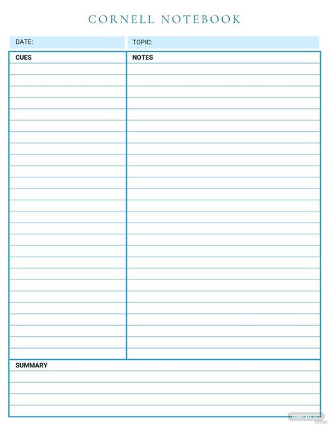 Cornell Notebook Paper Template Ipad Writing, Paper Template Design, Cornell Notebook, Notebook Paper Template, Samsung Notes, Journal Inspiration Writing, Notebook Templates, Stationary Paper, Writing Templates