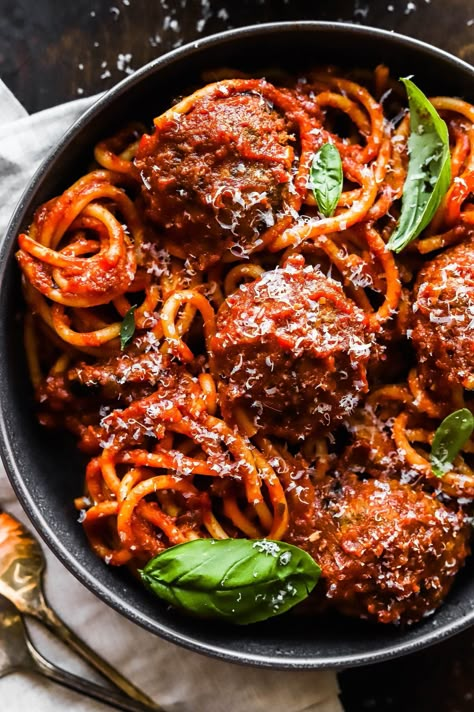 Meatball Dinner Ideas, Basic Meatball Recipe, Basic Meatballs, Spaghetti And Meatballs Recipe, Braised Pork Shoulder, Easy Meatball, Sausage Parmesan, Perfect Meatballs, So Much Food