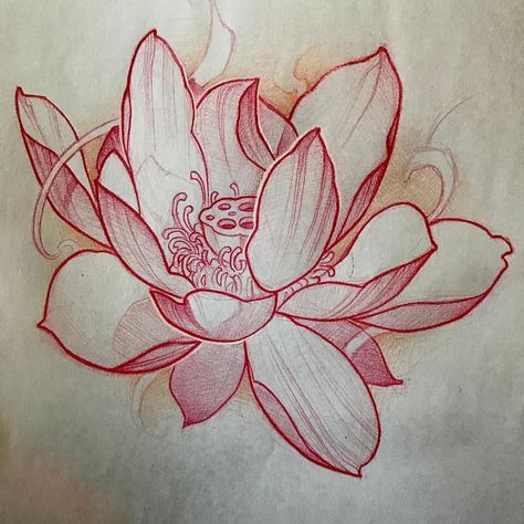 Lotus Flower Drawing, Bodysuit Tattoos, Japanese Lotus, Lotus Flower Tattoo Design, Catrina Tattoo, Japanese Flower Tattoo, Lotus Tattoo Design, Flower Tattoo Drawings, Lotus Flower Art