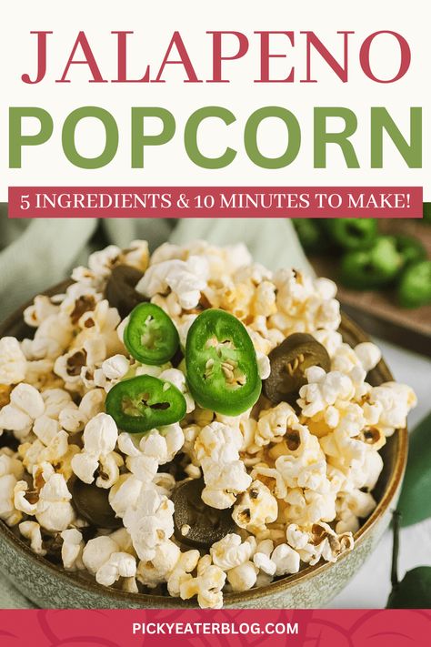 Kick your movie night up a notch with this irresistible jalapeño popcorn recipe! Adding this zesty jalapeno twist to light and buttery popcorn will change your snack game forever. Jalapeno Popcorn Recipe, Popcorn Recipes Spicy, Jalapeño Popcorn, Sweet Popcorn Recipes Without Corn Syrup, Jalapeno Popcorn, White Chocolate Coated Popcorn, Unicorn Popcorn, Hulless Popcorn White Chocolate, Buttery Popcorn