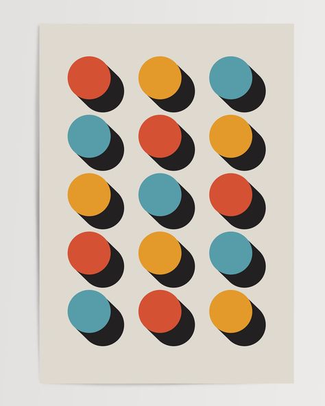 Bauhaus Inspired N16 The Poster Square Bauhaus Pattern, معرض فني, Modern Workspace, Bauhaus Inspired, Bauhaus Art, Ecole Art, Bauhaus Design, Colorful Artwork, All Poster