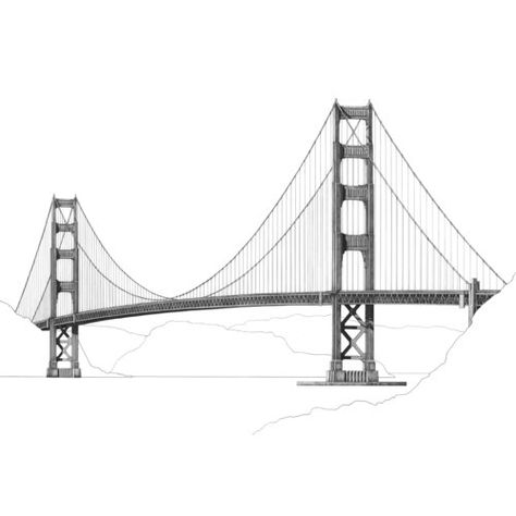 Minty Sainsbury, Golden Gate Bridge Drawing, Golden Gate Bridge Tattoo, Lisbon Tattoo, Bridge Tattoo, Bridge Drawing, San Francisco Bridge, San Francisco Print, Circle Tattoos