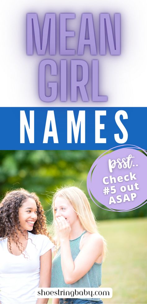 Searching for mean girl name ideas that channel a popular girl vibe? Our curated list of mean girl names brings the sass and edge you're looking for. Whether it's for a character or just for fun, these names have got the attitude you need. From iconic mean girl names to new edgy picks, we've got them all covered. #MeanGirlNames #NameIdeas Edgy Girl Names, M Girl Names, Boyish Girl Names, Girl Character Names, Girl Name Ideas, Boring Girl, Annoying Girls, List Of Girls Names, Strong Names