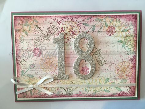 Stampin' Up Touches of Texture to make a vintage collage for a beautiful girl's 18th birthday. Female 18th Birthday Cards, Birthday Female, 18th Birthday Card, Rubber Stamping Cards, 18th Birthday Cards, Stamping Cards, Girl Birthday Cards, Cardmaking Ideas, Birthday Cards For Women