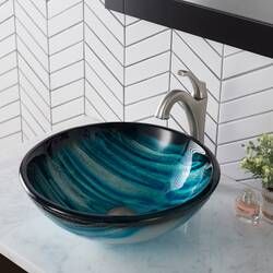 Elimaxs Elite Glass Oval Vessel Bathroom Sink & Reviews | Wayfair Glass Bathroom Sink, Wall Mount Faucet Bathroom, Console Sinks, Glass Vessel Sinks, Vessel Bathroom Sink, Glass Bathroom, Vessel Sinks, Glass Vessel, Vessel Sink